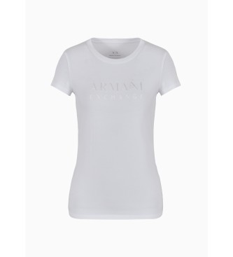 Armani Exchange Biały t-shirt na co dzień