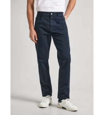 Pepe Jeans Smalle bukser med fem lommer navy