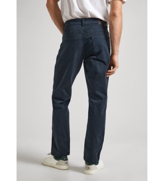 Pepe Jeans Ozke hlače s petimi žepi mornarske barve