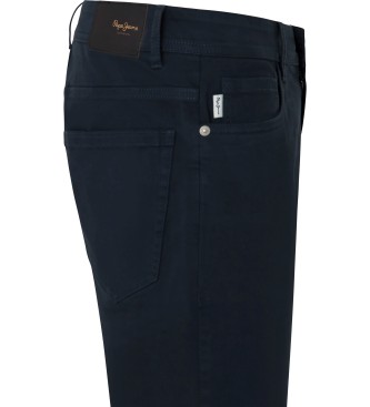 Pepe Jeans Smalle bukser med fem lommer navy