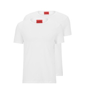 HUGO Zestaw 2 T-shirtów okrągłych białych