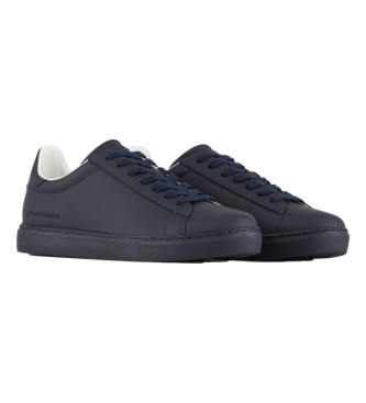 Armani Exchange Navy Glattleder-Sneakers