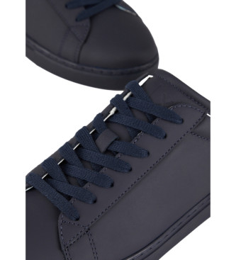 Armani Exchange Navy glad leren sneakers