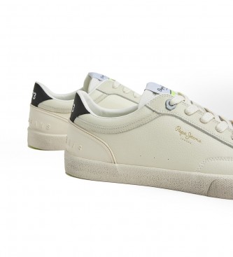 Pepe Jeans Sneakers i lder Kenton Vintage M hvid