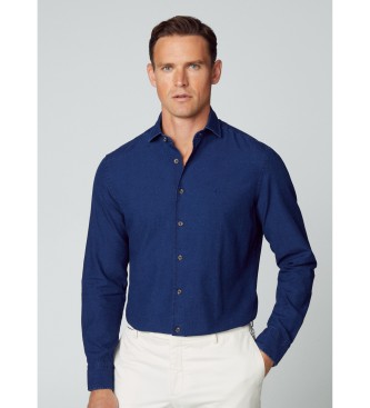 Hackett London Granatowa koszula dżinsowa