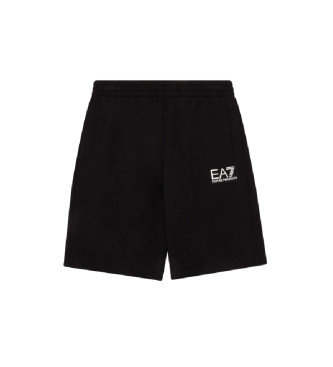 EA7 Kratke bermuda hlače Core Identity črne barve