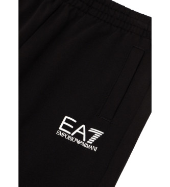 EA7 Kratke bermuda hlače Core Identity črne barve