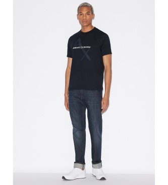 Armani Exchange Navy strikket T-shirt