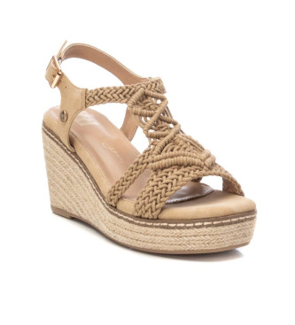 Xti Sandals 142834 brown -Height wedge 8cm
