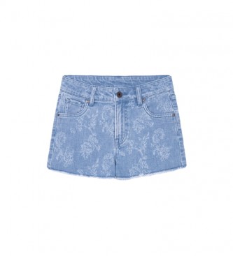 Pepe Jeans Patty Bloemige blauwe short