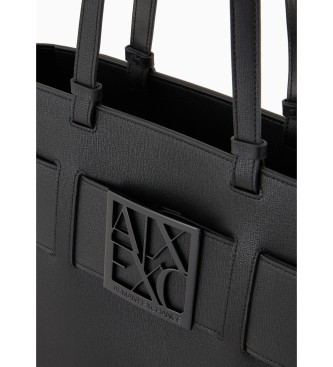 Armani Exchange Czarna torba na zakupy