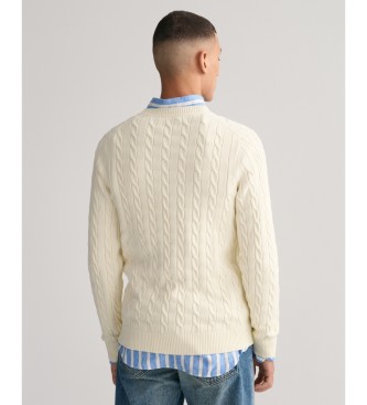 Gant Beige trui met ronde hals