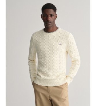 Gant Beige trui met ronde hals