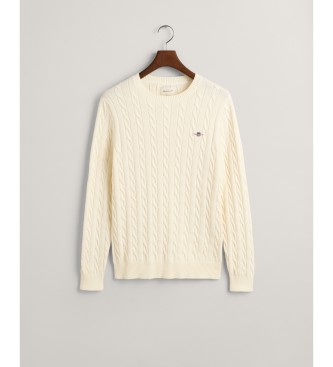 Gant Beige trui met ronde hals