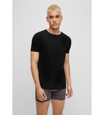 HUGO Lot de 2 T-shirts ronds noirs