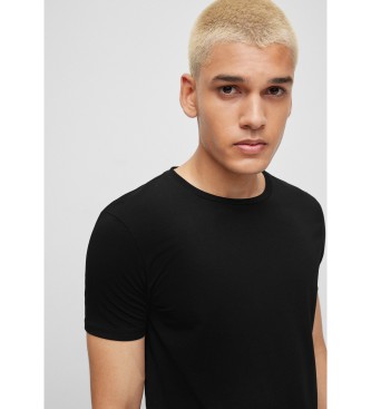 HUGO Lot de 2 T-shirts ronds noirs