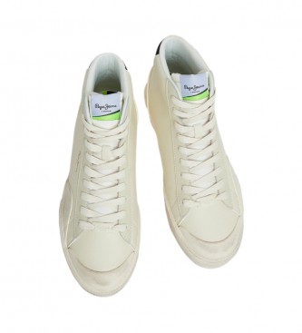 Pepe Jeans Leather Sneakers Kenton Vintagehigh white