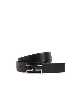 Hackett London H Rev Gestempelde leren riem zwart