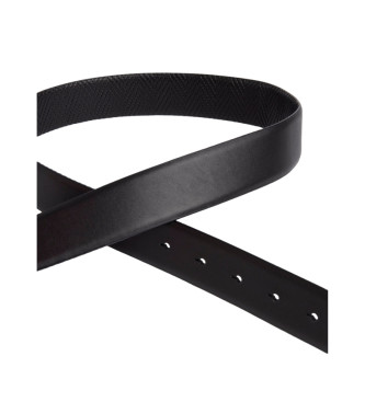 Hackett London H Rev Stamped leather belt black