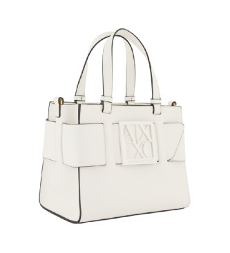 Armani Exchange Borsa tote bianca