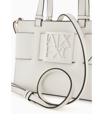 Armani Exchange Borsa tote bianca