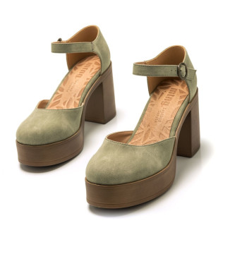 Mustang Sixties green shoes -Height 8cm heel