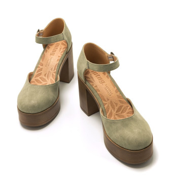 Mustang Sixties green shoes -Height 8cm heel