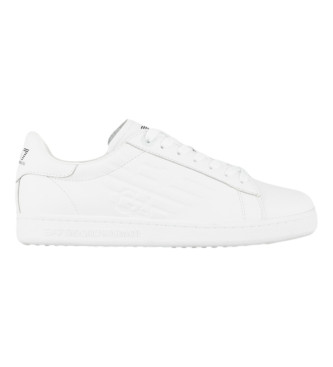 EA7 Klassieke leren sneakers wit