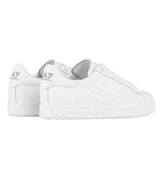 EA7 Klassieke leren sneakers wit