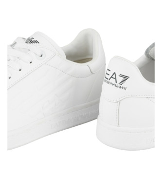 EA7 Klassieke leren sneakers wit