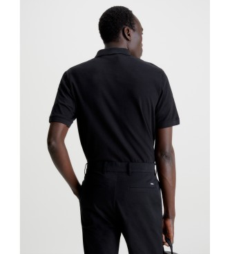 Calvin Klein Koszulka polo Slim Piqué Stretch w kolorze czarnym