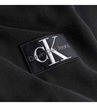 Calvin Klein Jeans Mikina z napisom Badge črna
