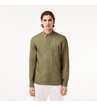 Lacoste Groen linnen shirt