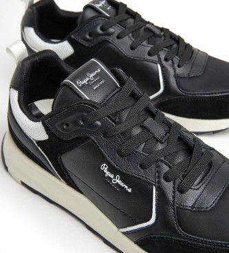 Pepe Jeans Joy Leren Sneakers zwart