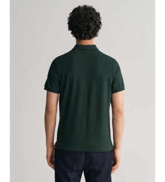 Gant Regular Fit Shield green piqu polo shirt