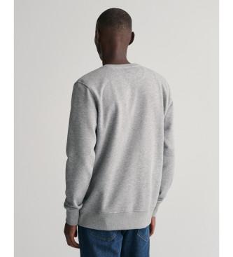 Gant Shield grijs sweatshirt met ronde hals