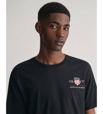 Gant T-shirt Archive Shield con ricamo nero
