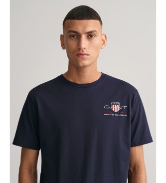 Gant Archive Shield marine geborduurd T-shirt