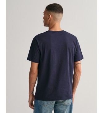 Gant T-shirt ricamata con scudo d'archivio blu scuro