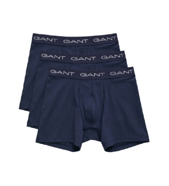 Gant Drie-pack marineblauwe boxershorts