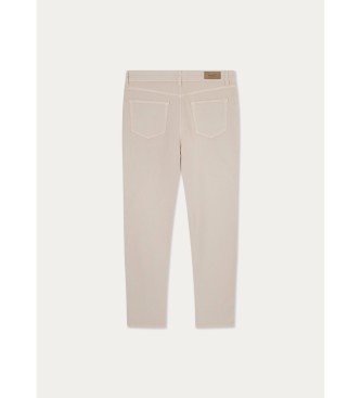 Hackett London Pantalon Texture 5 poches beige