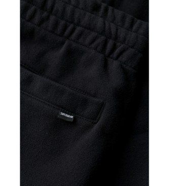 Superdry Luksuzne športne vrečaste hlače črne
