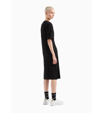 Armani Exchange Schlichtes schwarzes Kleid