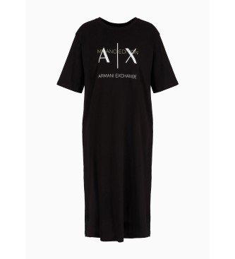 Armani Exchange Schlichtes schwarzes Kleid