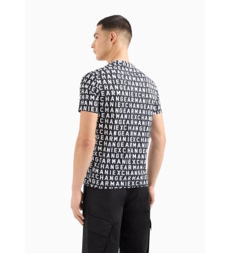 Armani Exchange Koszulka z czarnymi literami