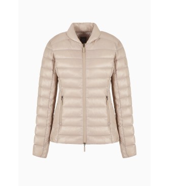 Armani Exchange Quilted jacket with beige zip fastening