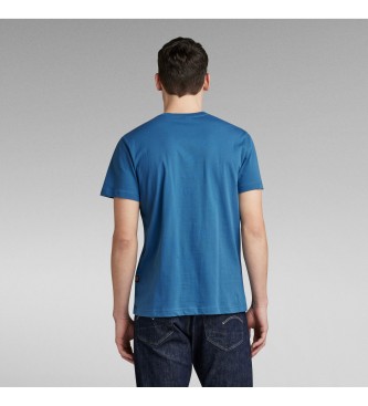 G-Star T-shirt  logo multiple bleu