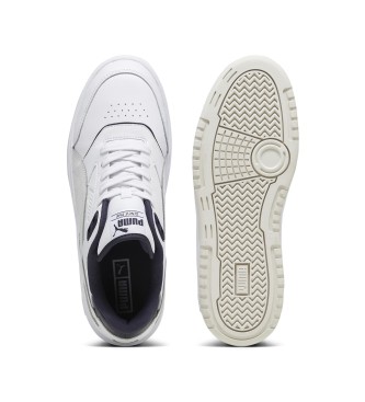 Puma Doublecourt lder sneakers vit