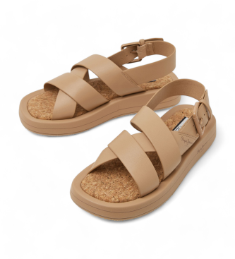 Pepe Jeans Sommer Block Wedge-sandaler i brun