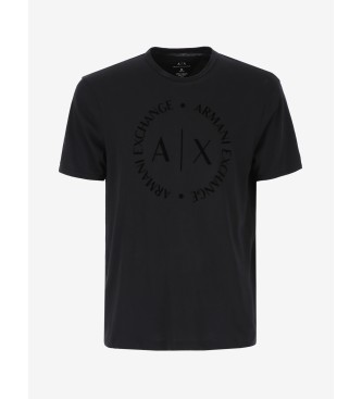 Armani Exchange T-shirt Logo okrągły czarny